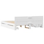 vidaXL Cadre de lit avec tête de lit blanc 180x200cm bois d'ingénierie