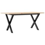vidaXL Table basse cadre en X 90x40x45 cm bois de pin massif et acier