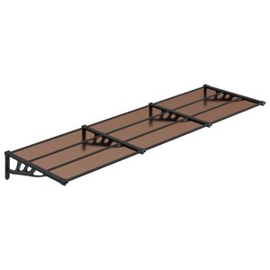 vidaXL Auvent de porte Noir 297 5x90 cm Polycarbonate
