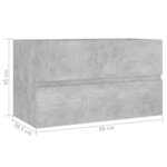 vidaXL Armoire d'évier et lavabo intégré Gris béton Bois d'ingénierie