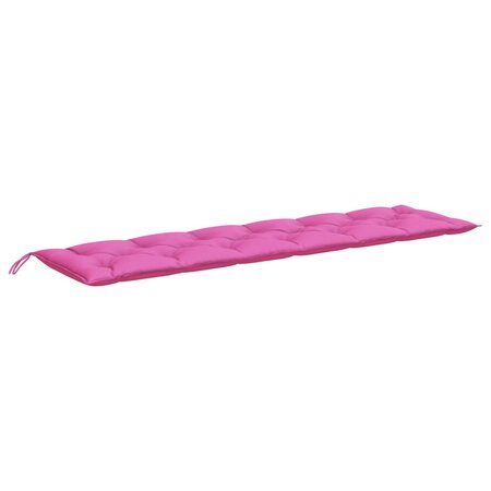 vidaXL Coussin de banc de jardin rose 200x50x7 cm tissu