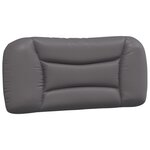 vidaXL Coussin de tête de lit gris 90 cm similicuir