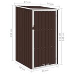 vidaXL Abri de jardin Marrron 87x98x159 cm Acier galvanisé