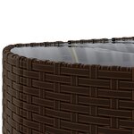 vidaXL Salon de jardin avec coussins 5 Pièces marron résine tressée
