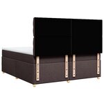 vidaXL Sommier à lattes de lit avec matelas Marron foncé 200x200 cm