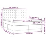 vidaXL Sommier à lattes de lit avec matelas Marron foncé 160x200 cm