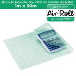 Lot de 20  rouleaux de film bulle d'air recycle largeur 100 cm x longueur 50 mètres - gamme air'roll green de la marque enveloppebulle