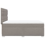 vidaXL Sommier à lattes de lit avec matelas Taupe 160x200 cm Tissu