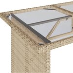 vidaXL Salon de jardin avec coussins 6 Pièces beige résine tressée