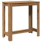 vidaXL Table de bar chêne artisanal 102x50x103 5 cm bois d'ingénierie
