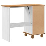 vidaXL Bureau "ASKIM" avec tiroirs Blanc 95x40x75 cm en Bois Massif de Pin