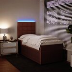 vidaXL Sommier à lattes de lit avec matelas Rose 90x200 cm Velours