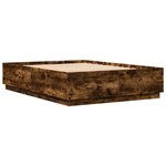 vidaXL Cadre de lit chêne fumé 120x200 cm bois d'ingénierie