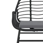 vidaXL Chaises de jardin lot de 2 avec coussins noir résine tressée