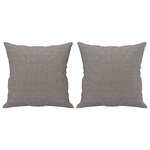 vidaXL Ensemble de canapés 4 Pièces avec coussins taupe tissu