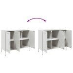 vidaXL Buffet blanc 100 5x39x79 cm acier laminé à froid