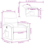 vidaXL Fauteuil de massage inclinable électrique gris clair tissu