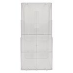 Distributeur De Prospectus Vertical 3 Compartiments A4 - Cristal - X 2 - Exacompta