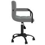 vidaXL Chaises pivotantes à manger lot de 2 gris foncé velours