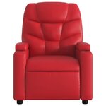 vidaXL Fauteuil inclinable électrique rouge similicuir