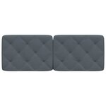 vidaXL Coussin de tête de lit gris foncé 120 cm velours