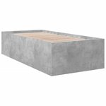 vidaXL Cadre de lit gris béton 100x200 cm bois d'ingénierie