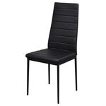 vidaXL Ensemble de table à manger sept pièces noir