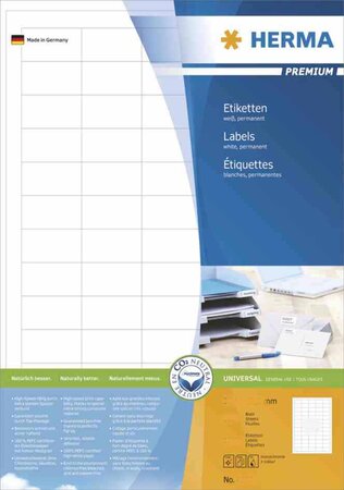 Etiquettes premium sur 200 feuilles a4, 105 x 37 mm, blanc herma