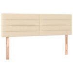 vidaXL Sommier à lattes de lit avec matelas Crème 140x190 cm Tissu