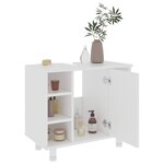 vidaXL Ensemble de meubles de salle de bain 3Pièces Blanc Bois ingénierie
