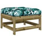 vidaXL Salon de jardin 10 Pièces avec coussins bois de pin imprégné