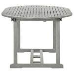 vidaXL Table de jardin Gris 200x100x75 cm Bois d'acacia massif