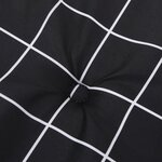 vidaXL Coussin de banc de jardin carreaux noir 200x50x3 cm tissu