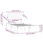 vidaXL Cadre de lit Blanc 120x190 cm Petit double Bois massif