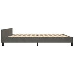 vidaXL Cadre de lit avec tête de lit Gris foncé 200x200 cm Velours