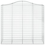 vidaXL Paniers à gabions arqués 4 Pièces 200x50x180/200 cm Fer galvanisé