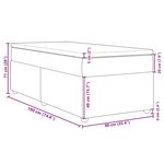 vidaXL Sommier à lattes de lit avec matelas Noir 90x190 cm Tissu