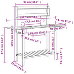 vidaXL Table de rempotage et évier 147 5x44x139 5 cm bois massif sapin
