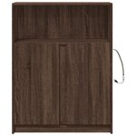 vidaXL Buffet avec LED chêne marron 77x34x100 cm bois d'ingénierie