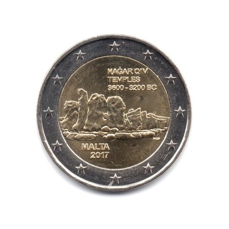 Pièce de monnaie 2 euro commémorative Malte 2017 – ħaġar Qim