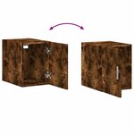 vidaXL Armoire de rangement mince chêne fumé 30x42 5x225 cm