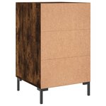 vidaXL Table de chevet chêne fumé 40x40x66 cm bois d'ingénierie