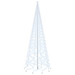 vidaXL Sapin de Noël avec piquet 3000 LED Blanc froid 800 cm