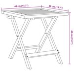 vidaXL Table d’appoint de jardin 40x40x40 cm bois d'acacia massif