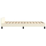 vidaXL Cadre de lit avec tête de lit sans matelas crème 80x200 cm