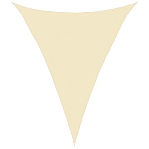 vidaXL Voile d'ombrage 160 g/m² Crème 5x6x6 m PEHD