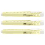 Stylo gomme CLIC ERASER  Corps Jaune pastel x 3 PENTEL