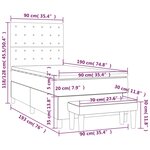 vidaXL Sommier à lattes de lit avec matelas Marron foncé 90x190 cm