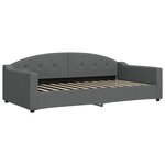 vidaXL Lit de jour avec lit gigogne gris foncé 100x200 cm tissu
