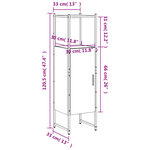 vidaXL Armoire de salle de bain chêne fumé 33x33x120 5 cm